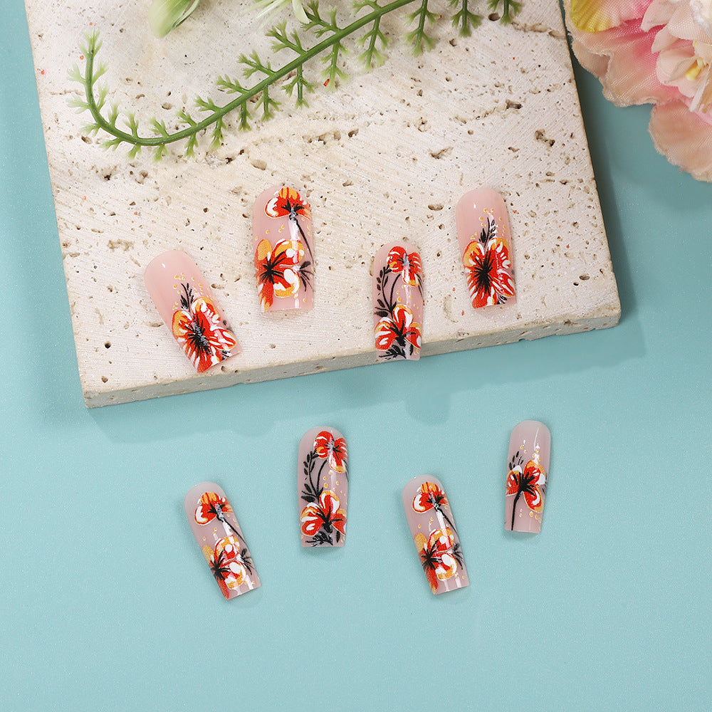 Artificial nails with exclusive floral design Stornfield