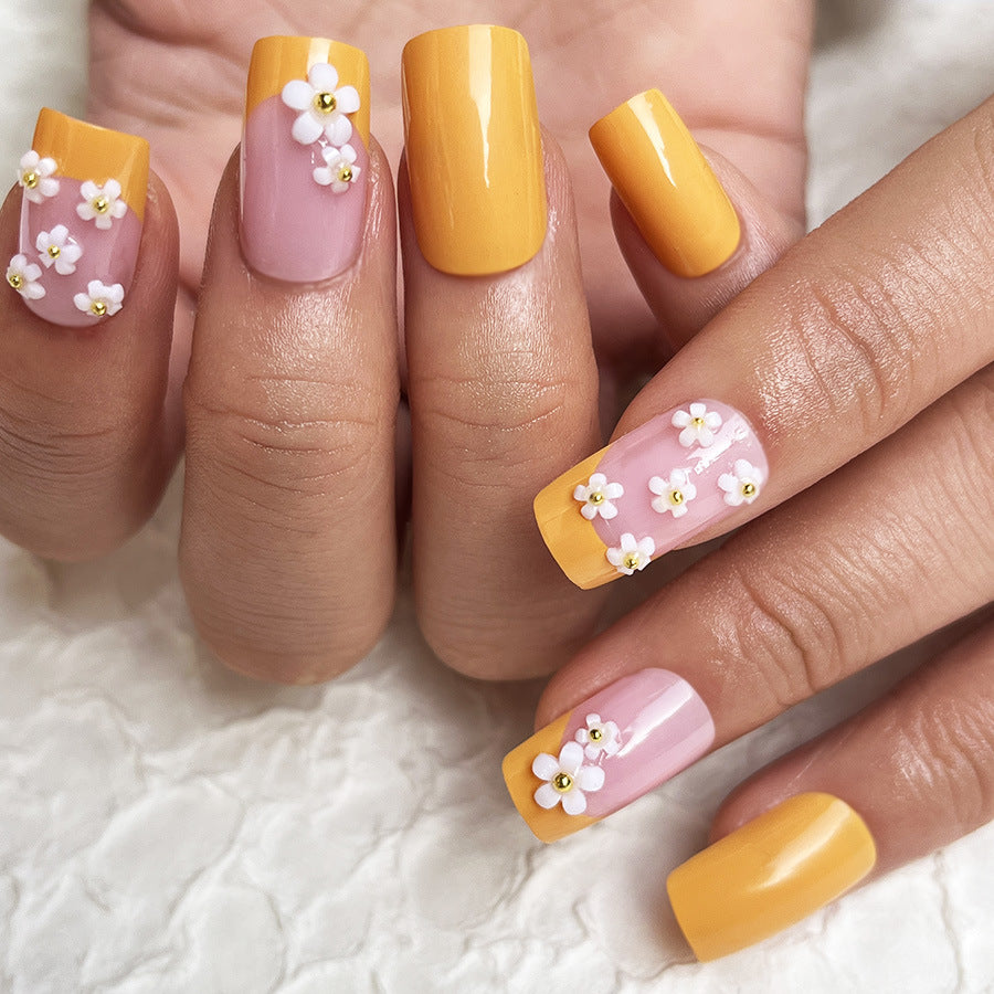 Floral Acrylic Nail Tips Stornfield