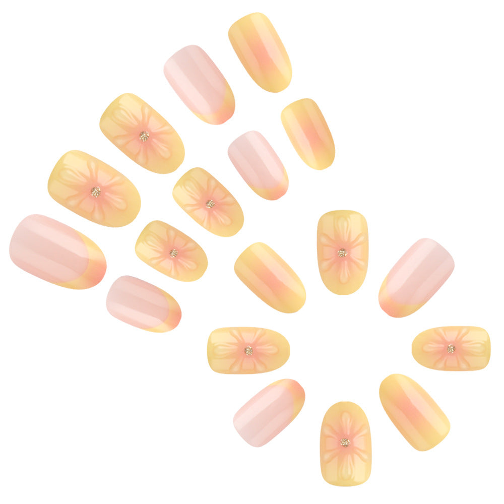 Floral Accent Press-On Nails Stornfield