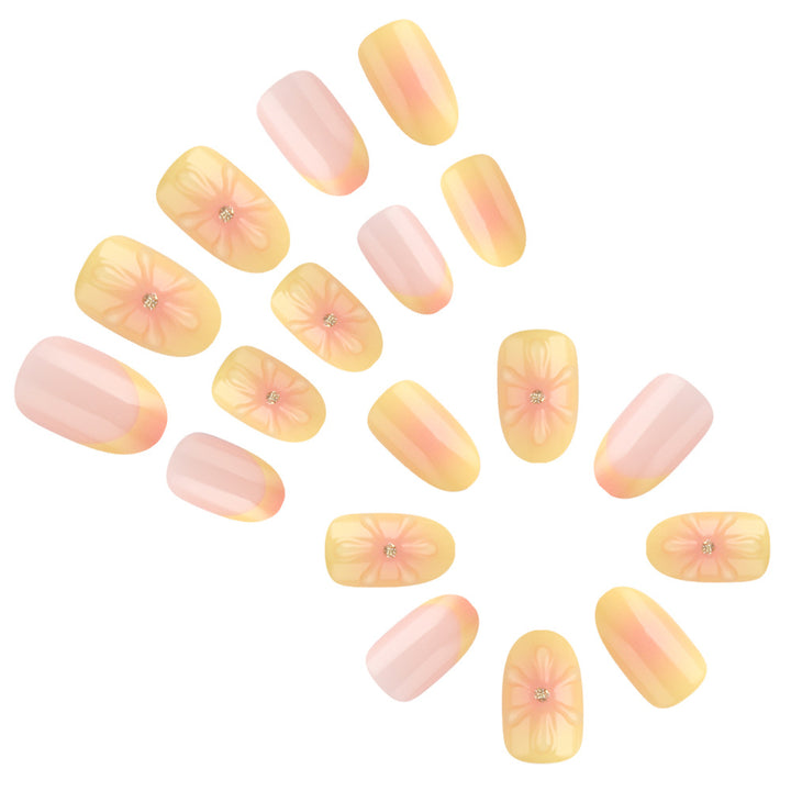 Floral Accent Press-On Nails Stornfield