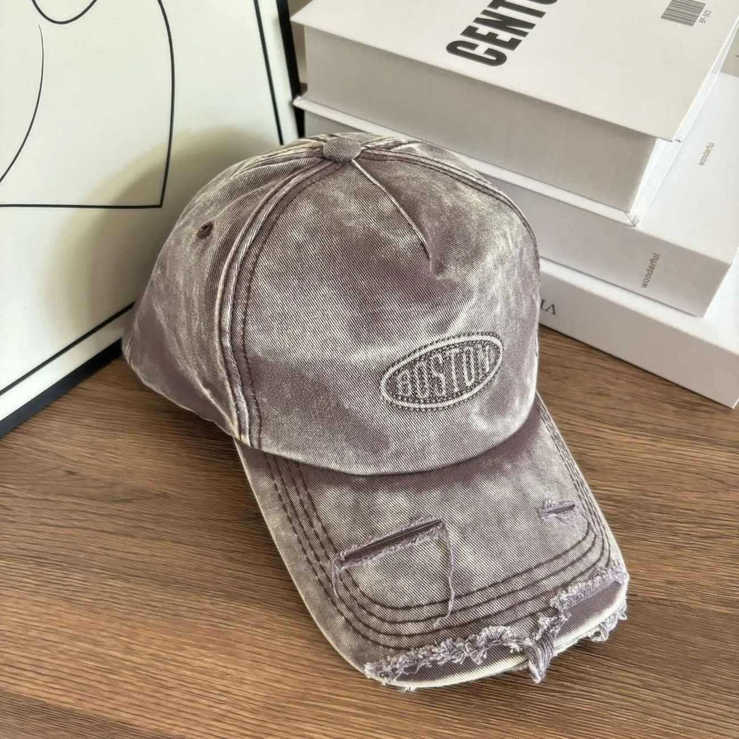 Men's Distressed Denim Effect Baseball Cap Stornfield