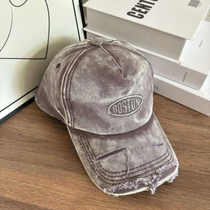 Men's Distressed Denim Effect Baseball Cap Stornfield