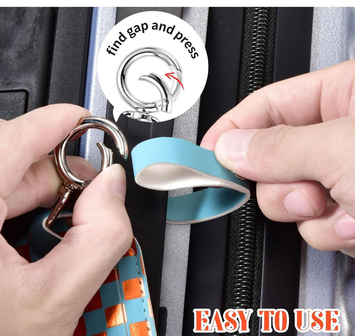 holographic woven luggage and passport ID tag with detachable keyring strap Stornfield