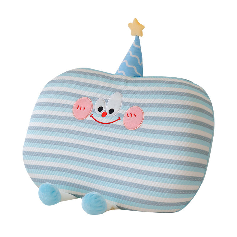 Plush pillow in cookie shape with cute face Stornfield