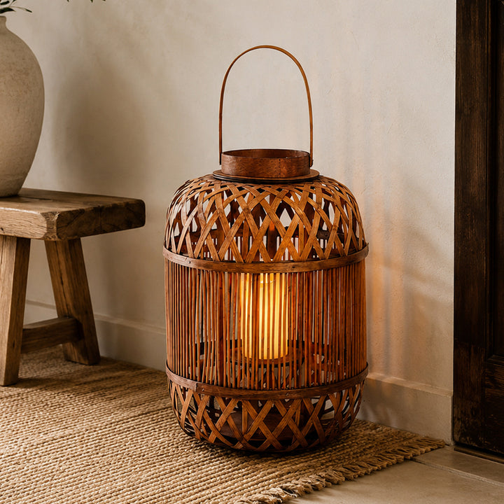 Stylish Handcrafted Rattan Lantern Stornfield