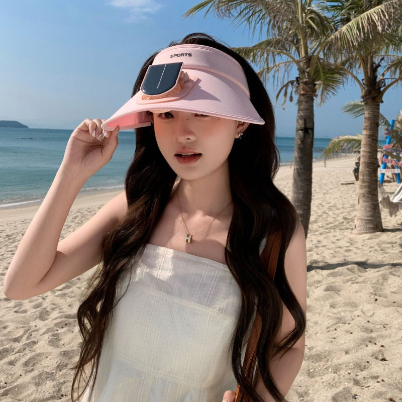 Adjustable sun visor for with integrated smartphone holder and UV protection Stornfield