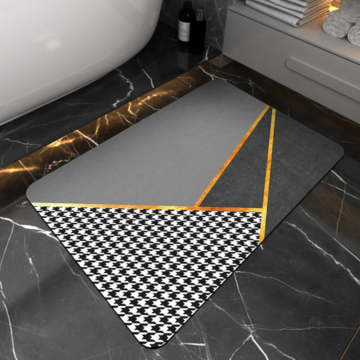 Modern Geometric Bath Mat Stornfield