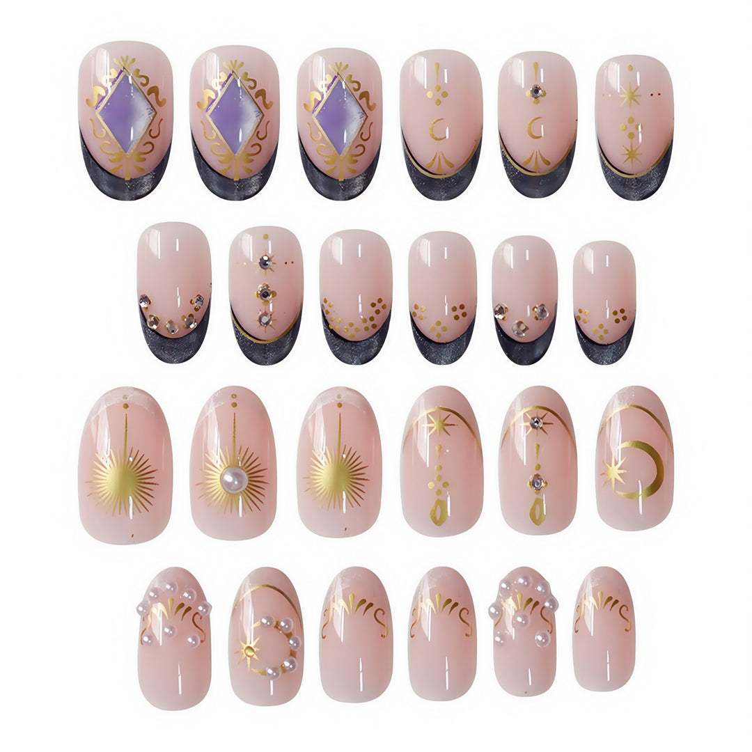 Celestial-Inspired Decorative Nail Art Stornfield