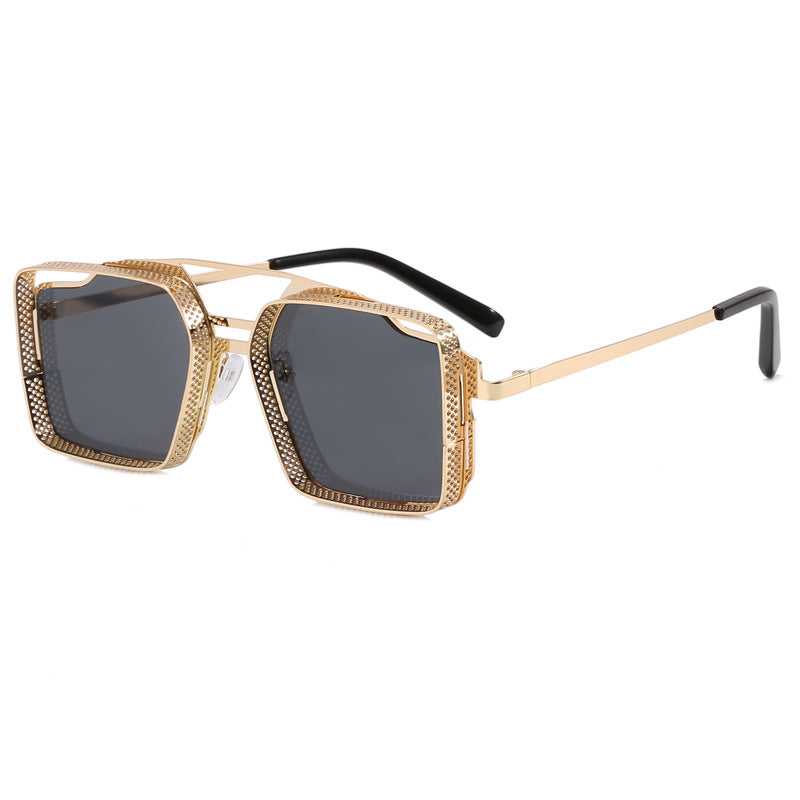 Women's square glasses with perforated, modern frame Stornfield