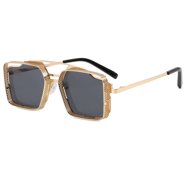 Women's square glasses with perforated, modern frame Stornfield