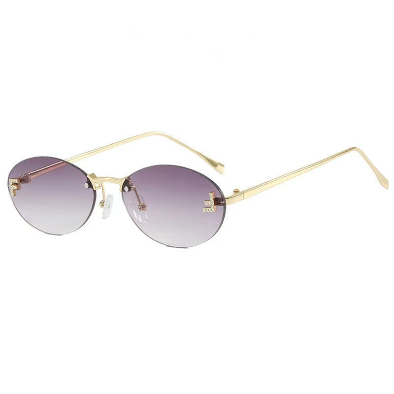 Sleek Metal Oval Sunglasses Stornfield