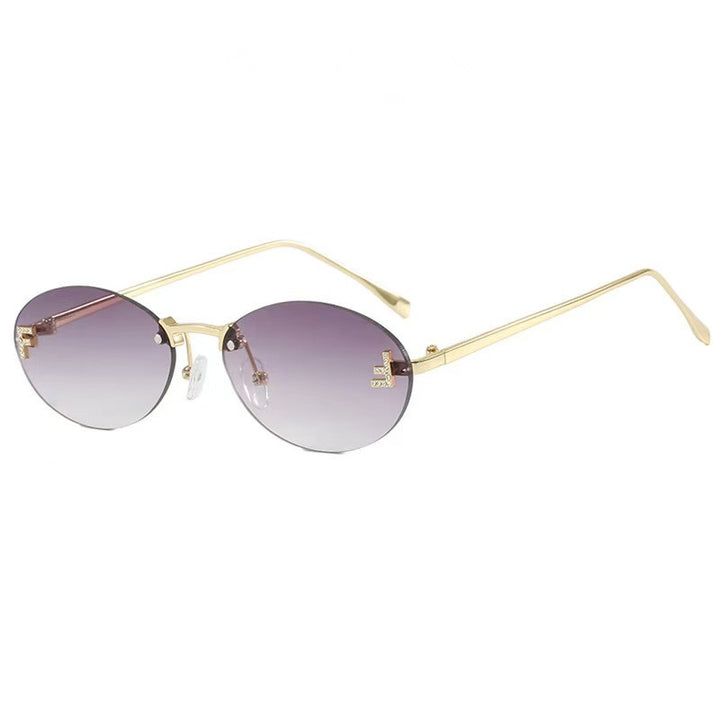 Sleek Metal Oval Sunglasses Stornfield