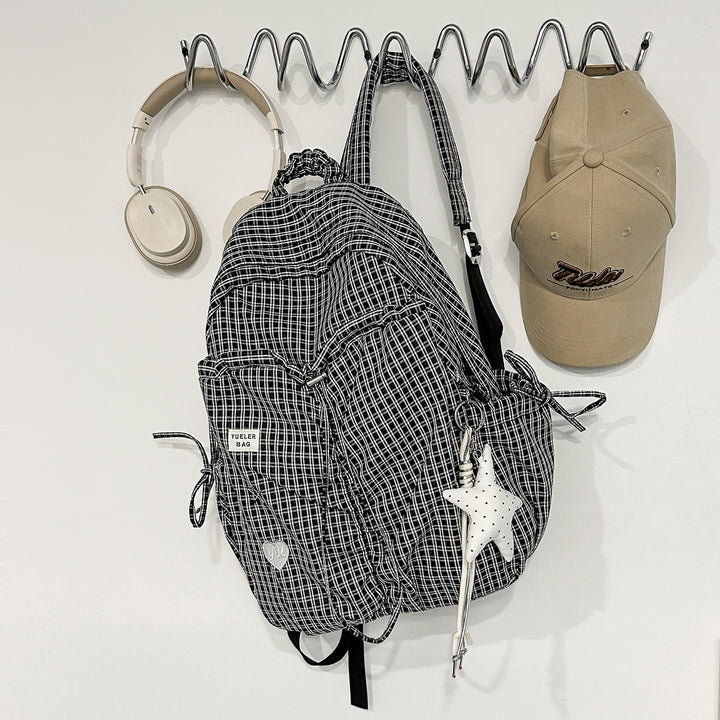 Lightweight Checkered Patterned Backpack Stornfield