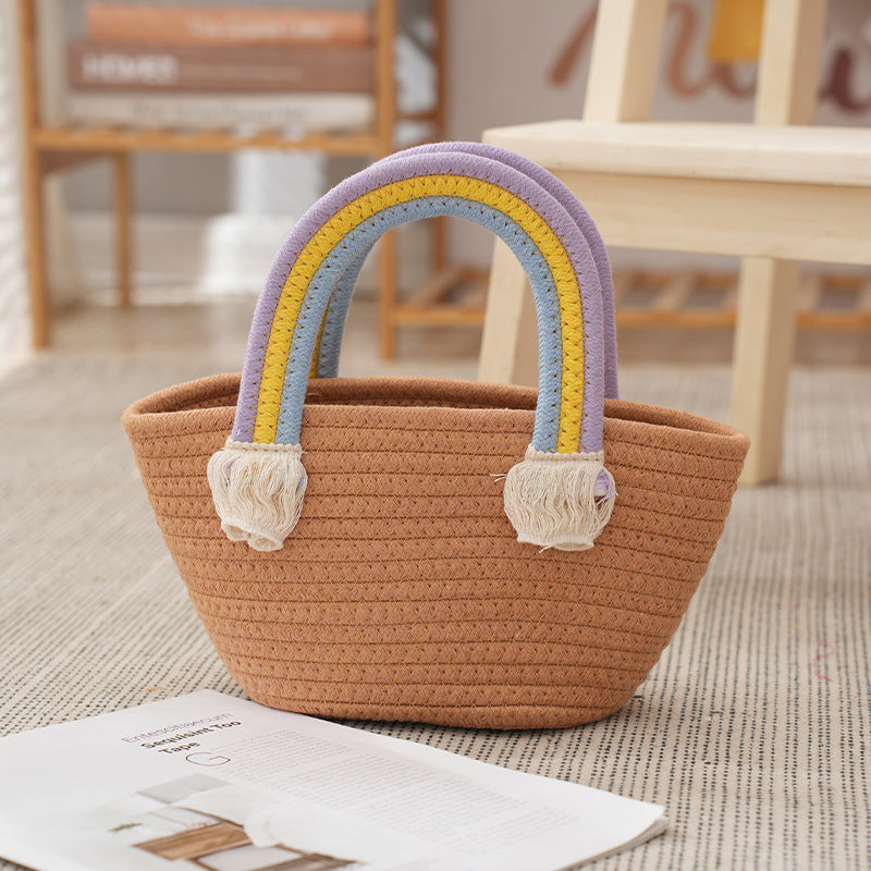 Decorative Woven Straw Tote Stornfield