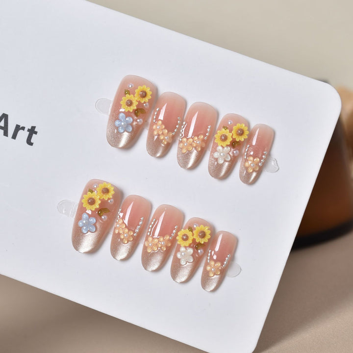Floral Design Decorative Press-On Nails Stornfield