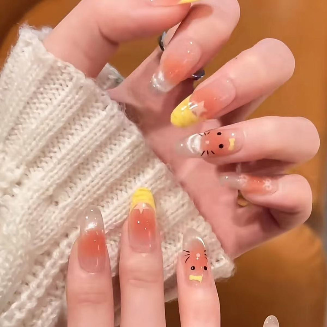 Glittery 3D Press-On Nail Set Stornfield