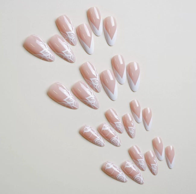 Artistic Floral Stiletto Nail Art Stornfield