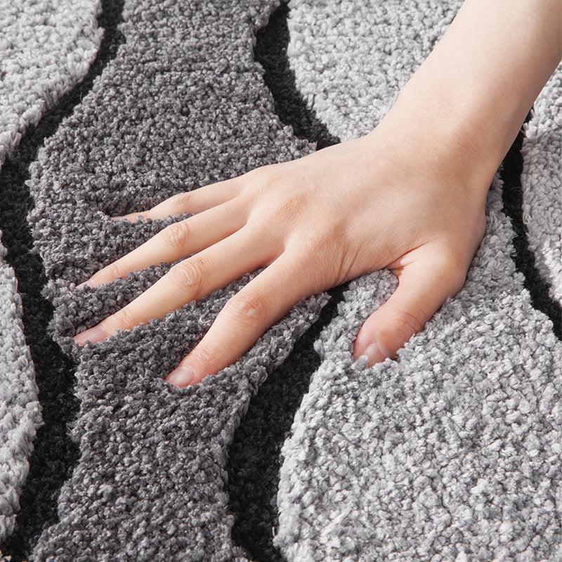 Textured Wave Pattern Bath Mat Stornfield