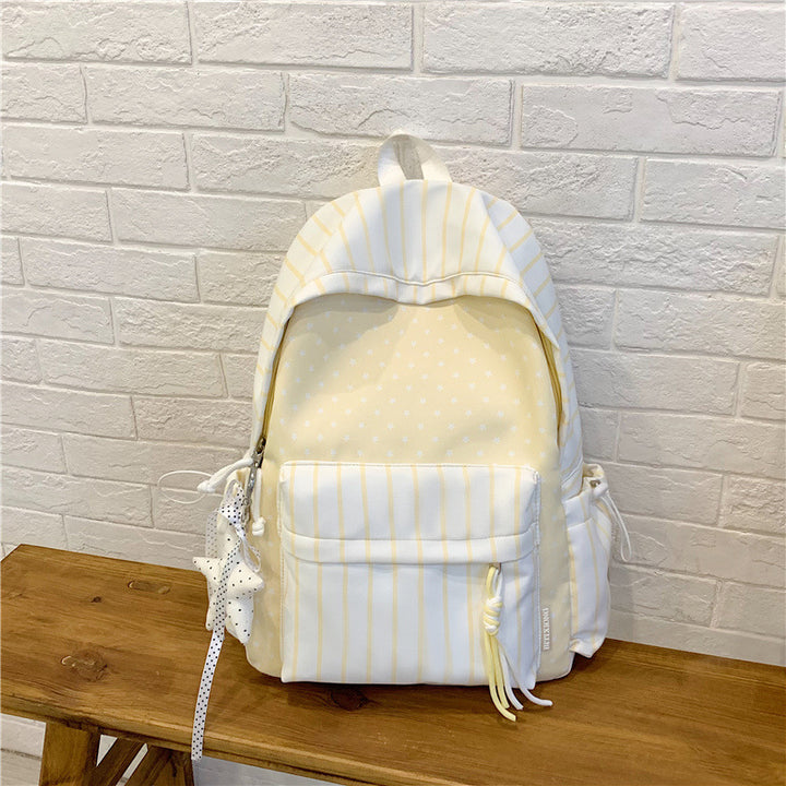 Charming Striped Patterned Backpack Stornfield