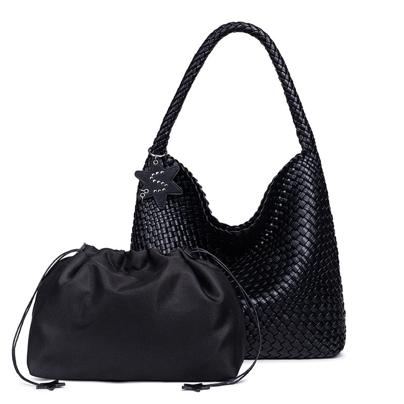 Braided Vegan Leather Hobo Handbag Stornfield