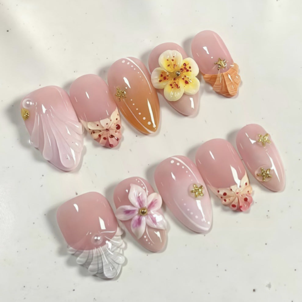 Artistic Floral Nail Art Press-On Collection