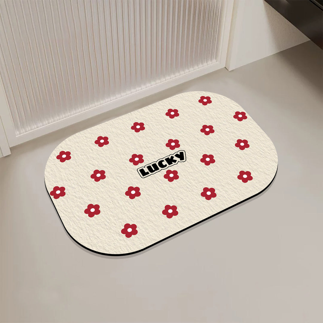 Floral Pattern Indoor Area Mat
