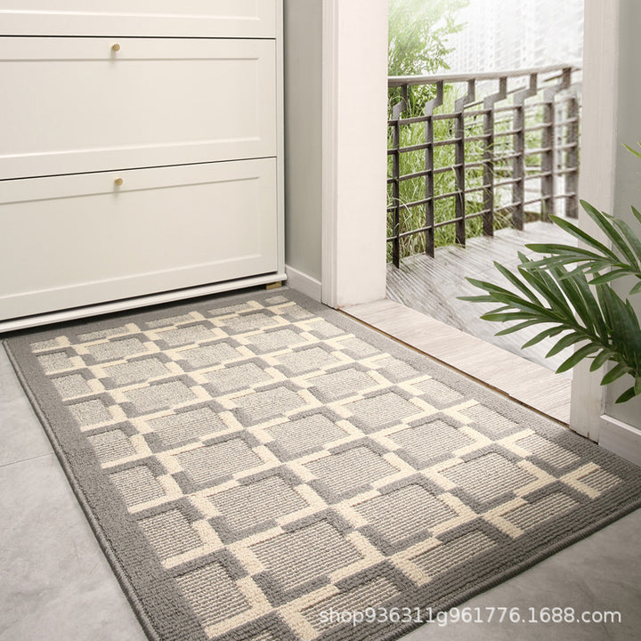 Geometric Patterned Entrance Rug