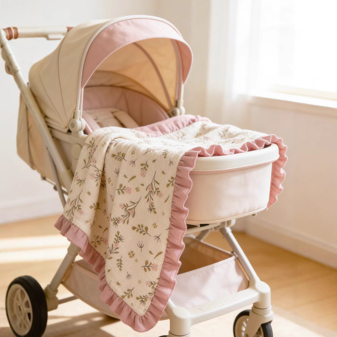 Soft Muslin Baby Blanket with Frill Edging Stornfield