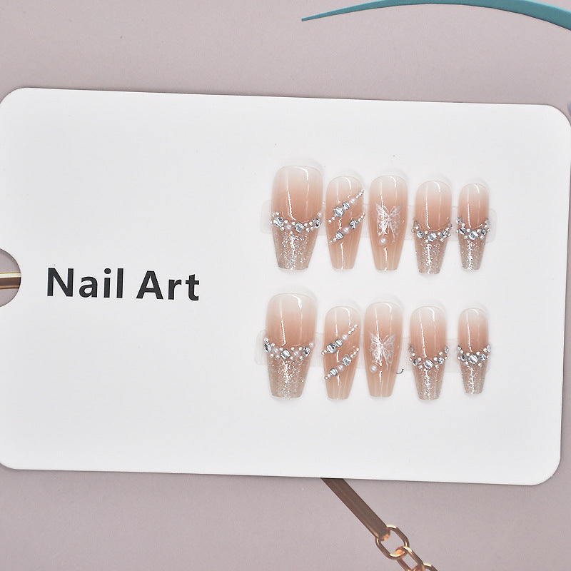 Elegant Crystal-Embellished Press-On Nail Art Stornfield