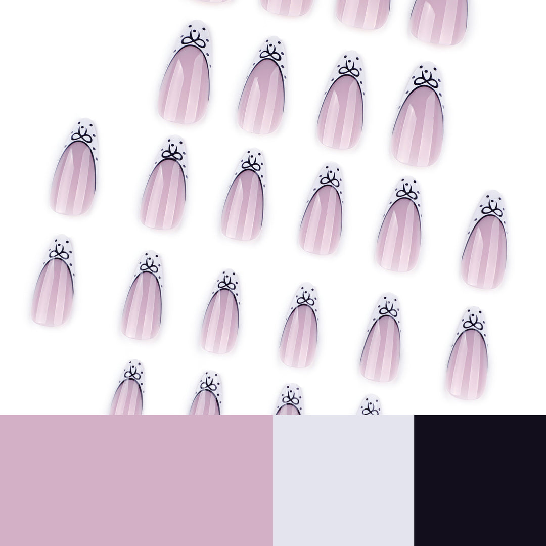 Artistic Stiletto Nails with Elegant Floral Design Stornfield