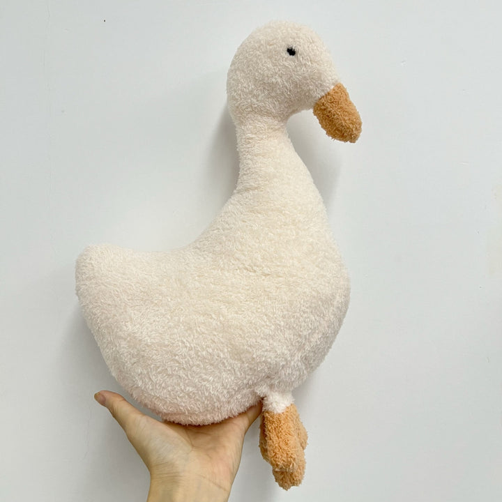 Soft Plush Duck Comforter Toy with Terry Cloth Texture and Cuddly Feet