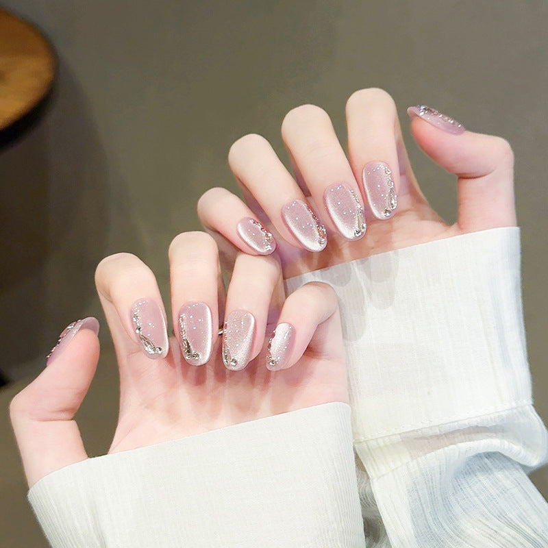 Elegant artificial nail tips with glitter effects Stornfield