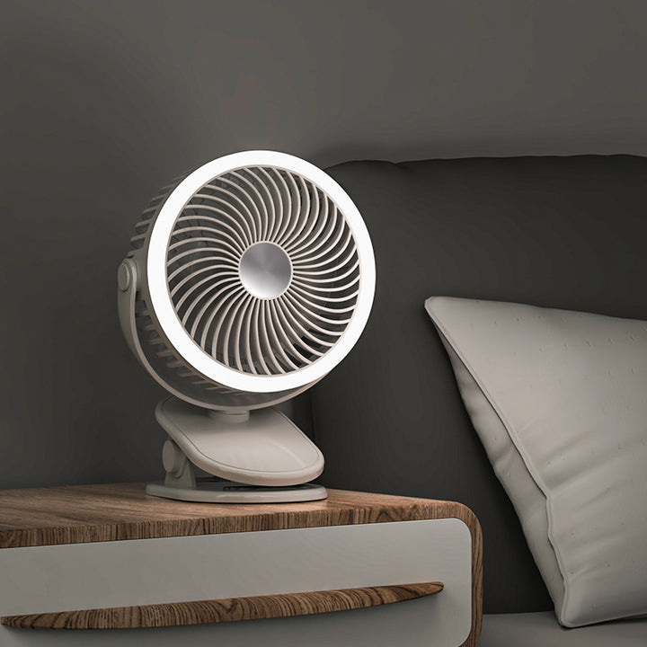 Ladies table fan with integrated LED lighting Stornfield