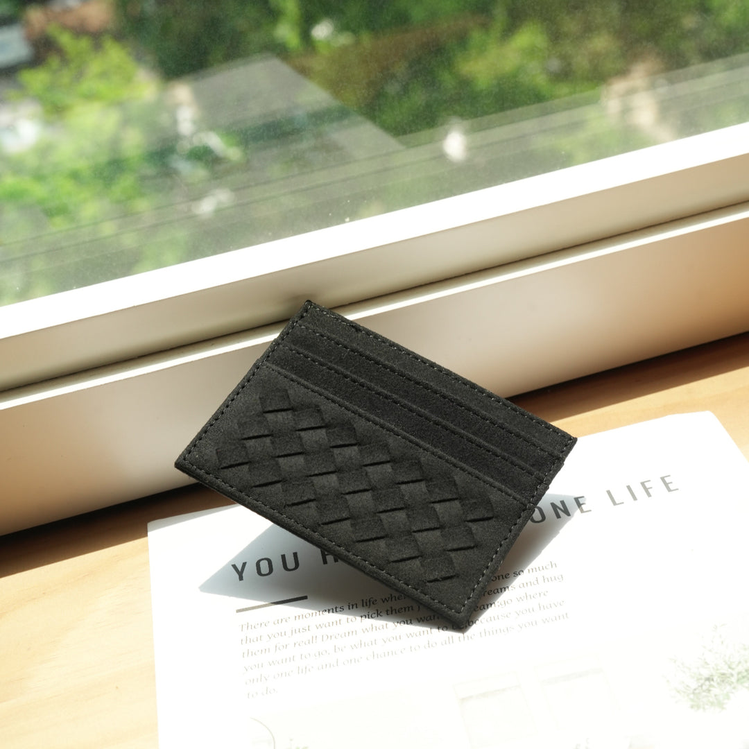 Textured Leather Credit Card Holder