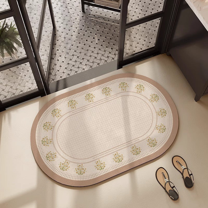 Floral Embroidered Bath Mat Stornfield