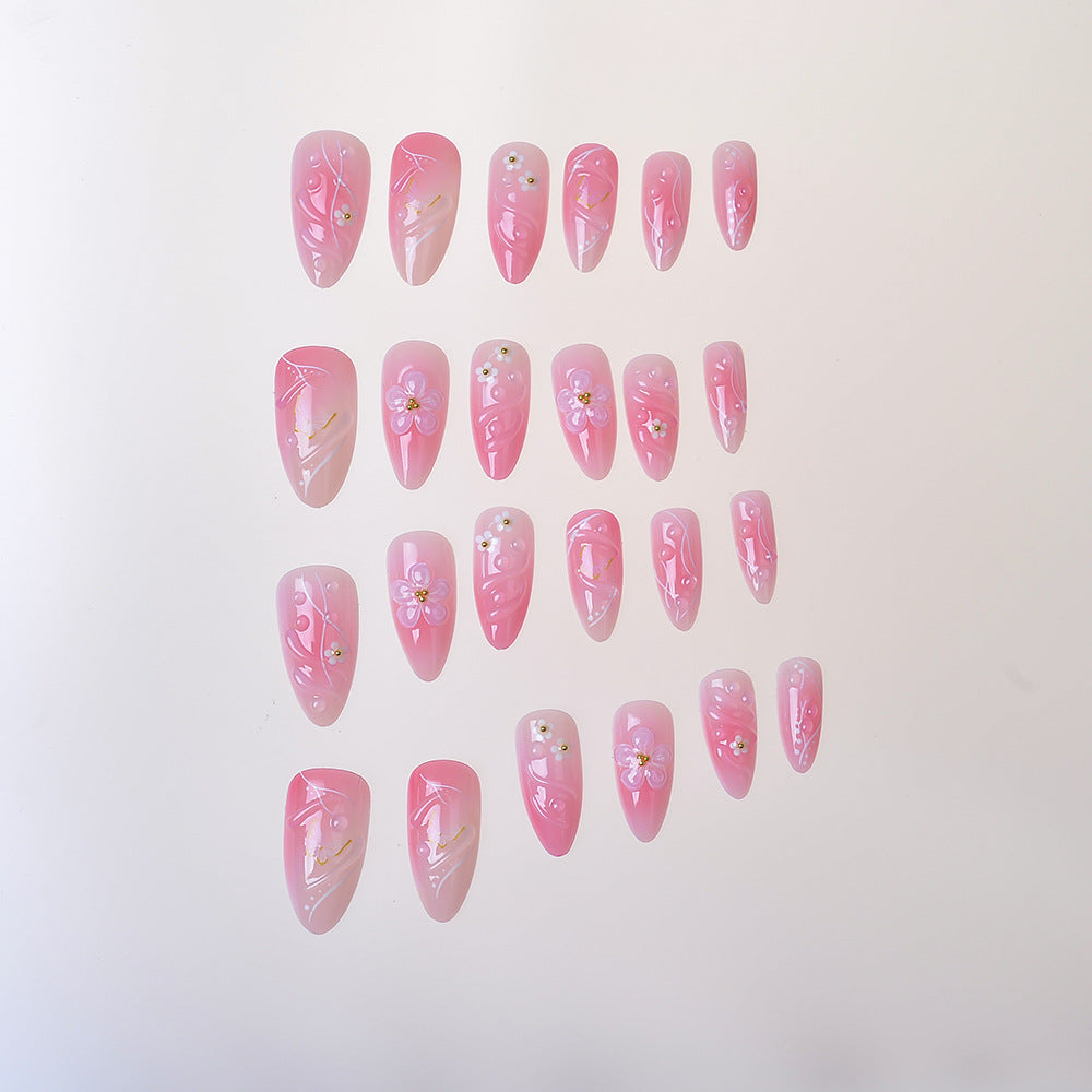 Floral-Embellished Press-On Nail Kit Stornfield