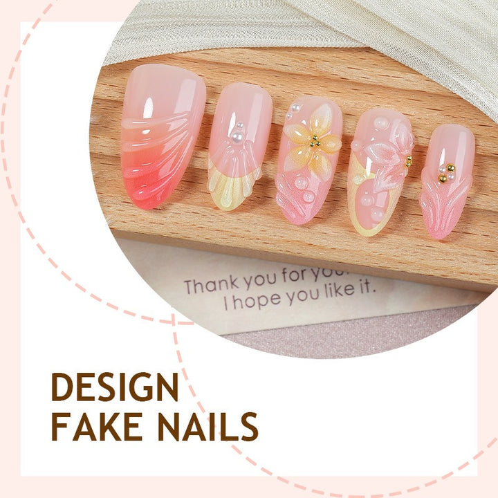 Creative nail art set with delicate flower and decorative elements Stornfield
