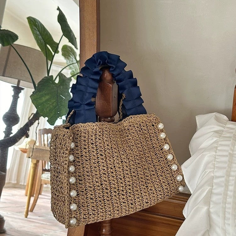 Bucket bag with ruffled handle Stornfield