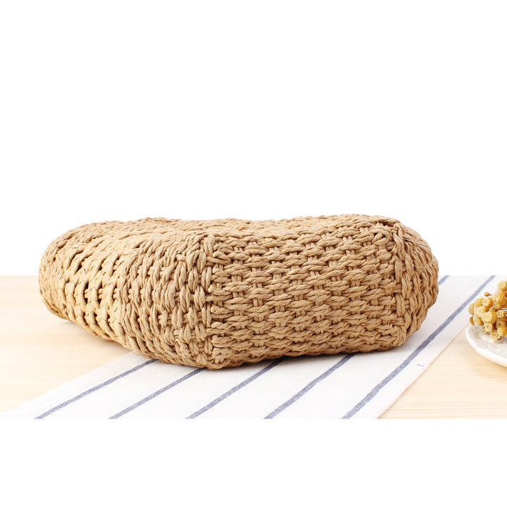 Braided handbag made of natural raffia with robust carrying straps Stornfield