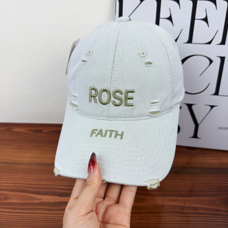 Women's Distressed Graphic Adjustable Cap Stornfield