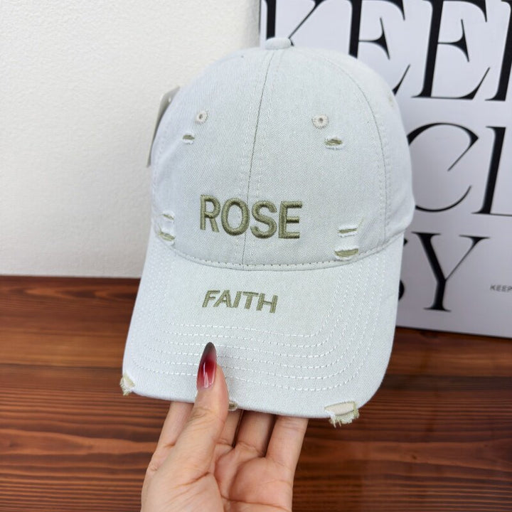Women's Distressed Graphic Adjustable Cap Stornfield