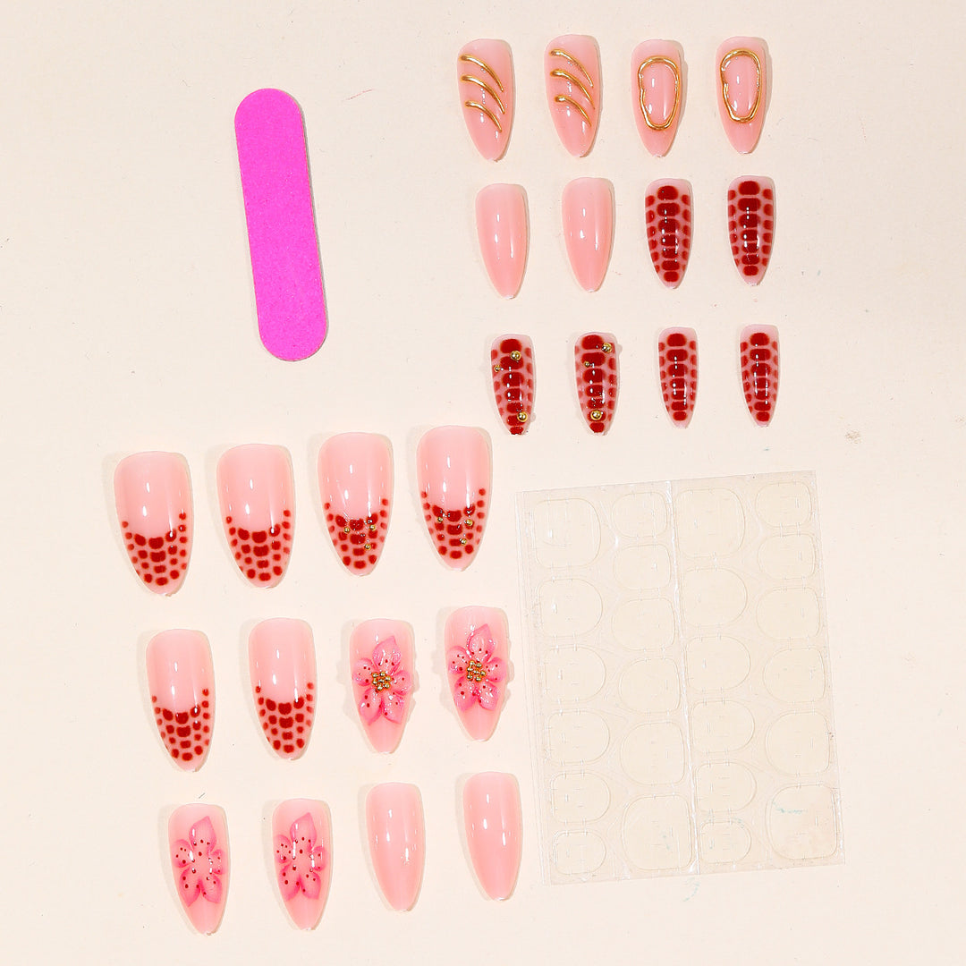 Glamorous Floral Nail Art Set Stornfield