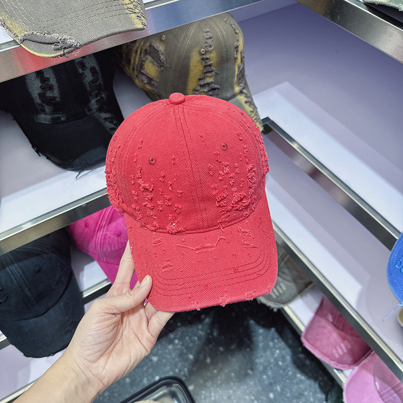 Women's Distressed Denim-Style Baseball Cap Stornfield