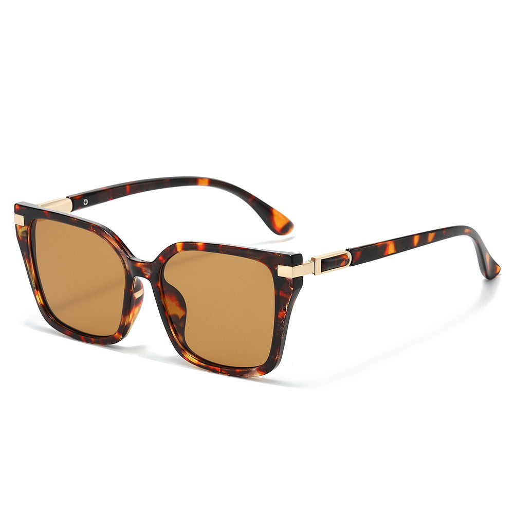 Oversized Square Frame Sunglasses with Gold Accents Stornfield