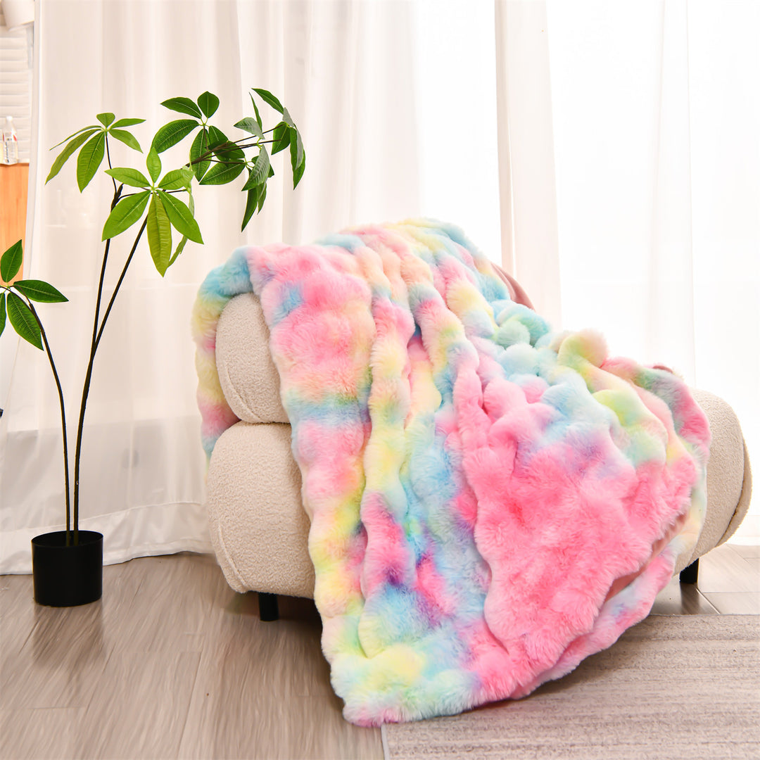 Plush Faux Fur Throw Blanket