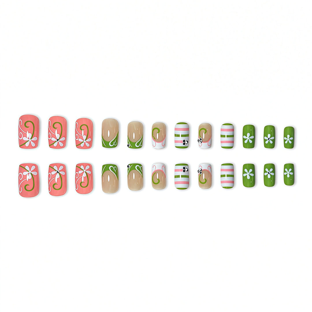 3D Floral Art Press-On Nail Set Stornfield