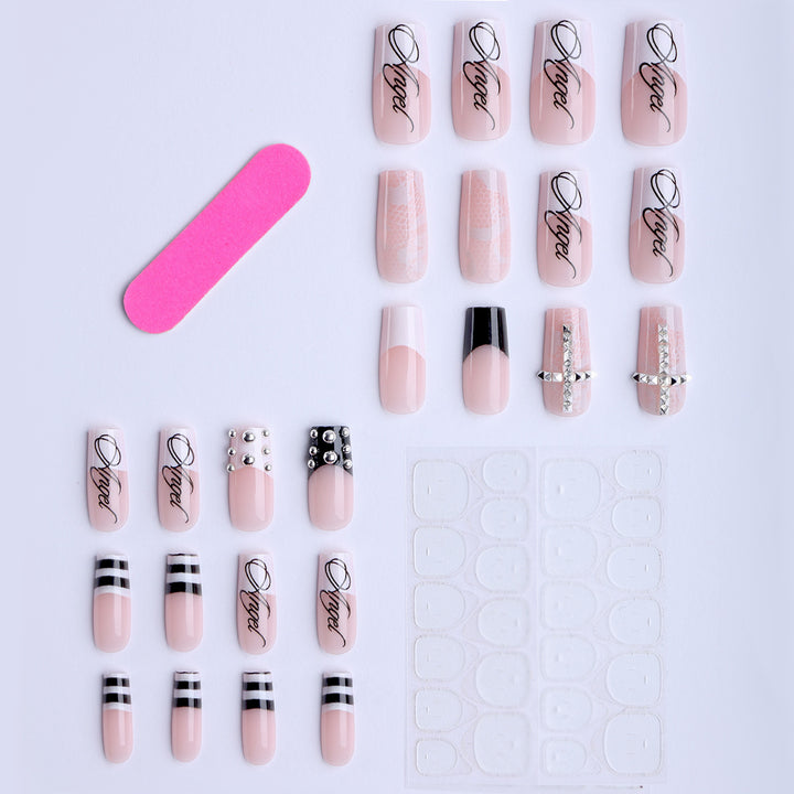 Artificial nails with glamorous 3D decorations Stornfield