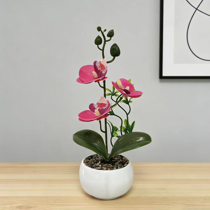 Elegant Artificial Orchid Plant for Decorative Home Display