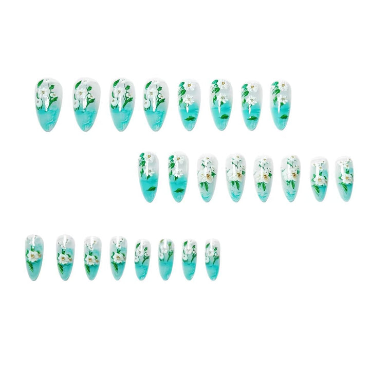 Elegant Artificial Nails in Floral Design Stornfield