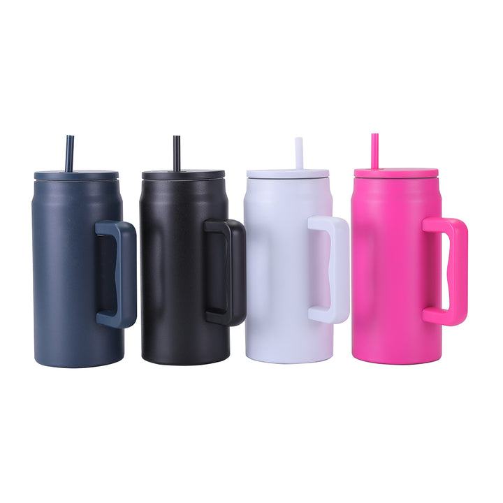 Ladies thermal mug with lid and straw Stornfield